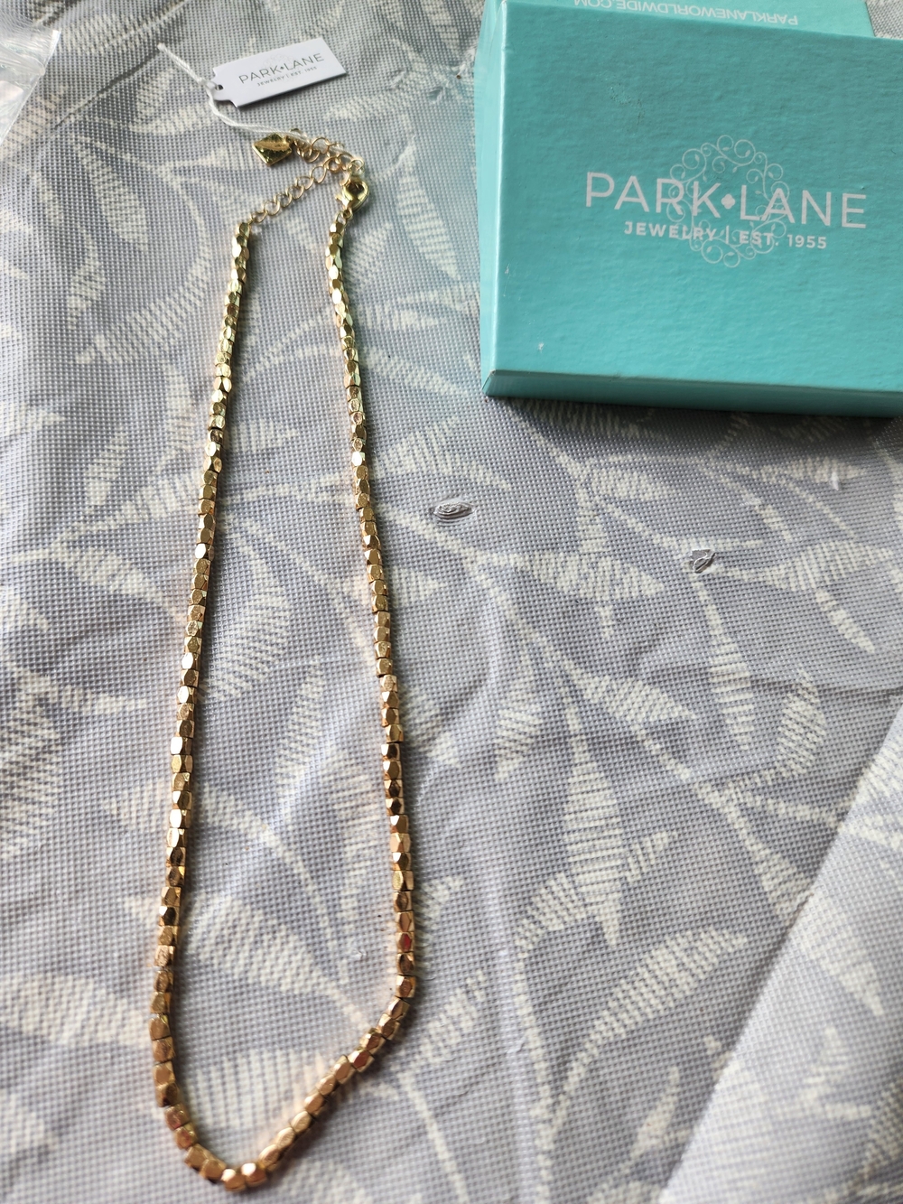 Park Lane Shiny Gold Faceted Bead Necklace